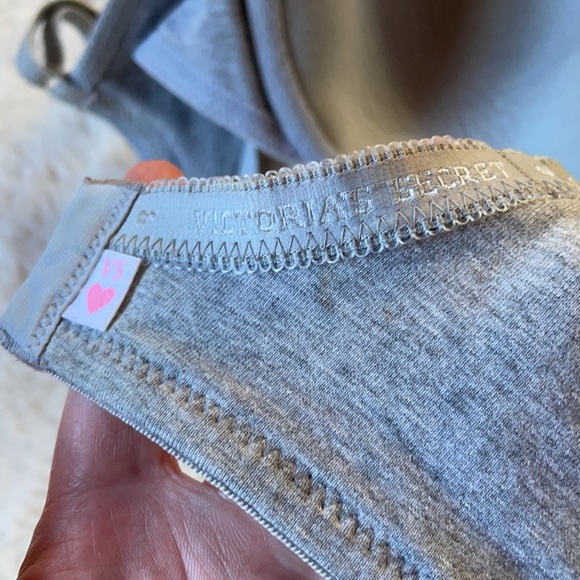 Victoria’s Secret | Gray Cotton Lingerie Lined Perfect Coverage Bra | 36DD - Picture 12 of 13